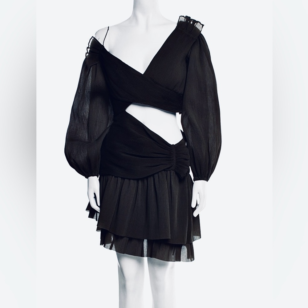 Zimmermann pleated black mini Dress